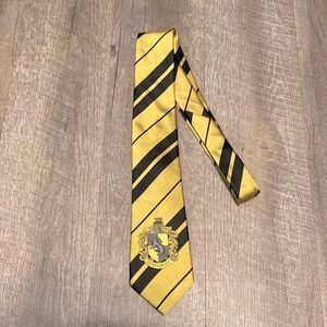 Harry Potter Hufflepuff Yellow and Black Striped Tie